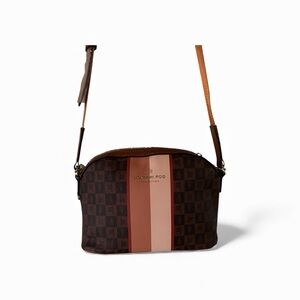 London Fog Women’s  Black and Red Travel Handbag